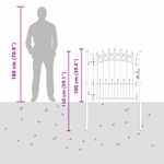 Casa si Gradina - Constructii - Usi interior, exterior si garaj - Usi garaj - Poarta de gard cu varfuri Gri 100 x 100 cm - Infinity.ro