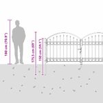 Casa si Gradina - Constructii - Usi interior, exterior si garaj - Usi garaj - Poarta de Gard Altele Gri 300 x 125 cm Otel - Infinity.ro