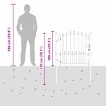 Casa si Gradina - Constructii - Usi interior, exterior si garaj - Usi garaj - Poarta de gard cu tepi Gri 100 x 100 cm Otel vopsit in pulbere - Infinity.ro