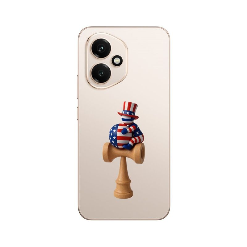 Jucarii, Copii si Bebe - Jucarii si jocuri - Jucarii & jocuri educative - Jucarii interactive - Kendama din lemn natural, Bila lemn + Sticker Waterproof USA pentru telefon, 170KD - Infinity.ro