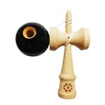 Jucarii, Copii si Bebe - Jucarii si jocuri - Jucarii & jocuri educative - Jucarii interactive - Kendama din lemn natural, Bila lemn + Sticker Waterproof USA pentru telefon, 170KD - Infinity.ro