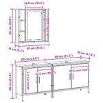 Casa si Gradina - Mobilier - Seturi de mobilier - Seturi baie - Set de mobilier pentru baie 3 piese Lemn Vechi Lemn Inginerat - Infinity.ro