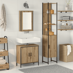 Casa si Gradina - Mobilier - Seturi de mobilier - Seturi baie - Set de mobilier pentru baie 3 piese din lemn ingineresc stejar artisan - Infinity.ro