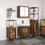 Casa si Gradina - Mobilier - Mobilier baie - Corpuri baie - Set de mobilier pentru baie 3 piese din stejar fumuriu - Lemn prelucrat - Infinity.ro