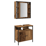 Casa si Gradina - Mobilier - Seturi de mobilier - Seturi baie - Set de Mobilier pentru Baie 2 Piese Lemn Vechi din Lemn Stratificat - Infinity.ro