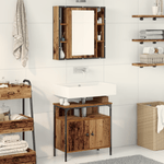 Casa si Gradina - Mobilier - Seturi de mobilier - Seturi baie - Set de Mobilier pentru Baie 2 Piese Lemn Vechi din Lemn Stratificat - Infinity.ro