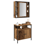Casa si Gradina - Mobilier - Seturi de mobilier - Seturi baie - Set de Mobilier pentru Baie 2 Piese Lemn Vechi din Lemn Stratificat - Infinity.ro