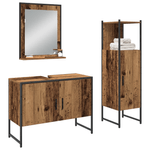 Casa si Gradina - Mobilier - Seturi de mobilier - Seturi baie - Set de mobilier pentru baie format din 3 piese din lemn vechi si lemn compus - Infinity.ro