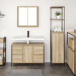 Casa si Gradina - Mobilier - Mobilier baie - Corpuri baie - Set de mobilier pentru baie  2 piese din lemn ingineresc sonoma - Infinity.ro