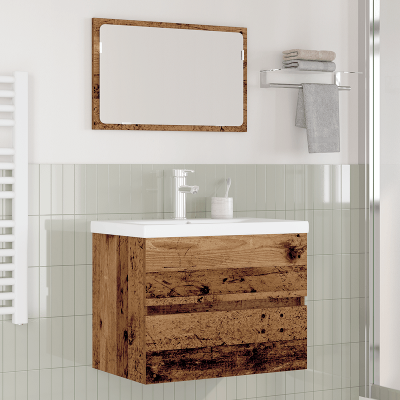Casa si Gradina - Mobilier - Seturi de mobilier - Seturi baie - Set de mobilier pentru baie 3 pcs Lemn vechi 60 x 38.5 x 45 cm - Infinity.ro