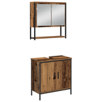 Casa si Gradina - Mobilier - Seturi de mobilier - Seturi baie - Set de mobilier pentru baie , 3 piese, lemn vechi, lemn compus - Infinity.ro