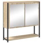 Casa si Gradina - Mobilier - Seturi de mobilier - Seturi baie - Set de mobilier pentru baie cu raft Pe perete 4 pcs Stejar sonoma Mediu - Infinity.ro