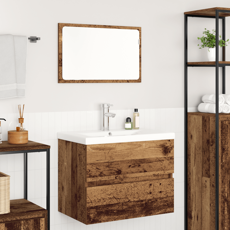 Casa si Gradina - Mobilier - Seturi de mobilier - Seturi baie - Set de mobilier pentru baie 3 pcs Lemn vechi 60 x 38.5 x 45 cm - Infinity.ro