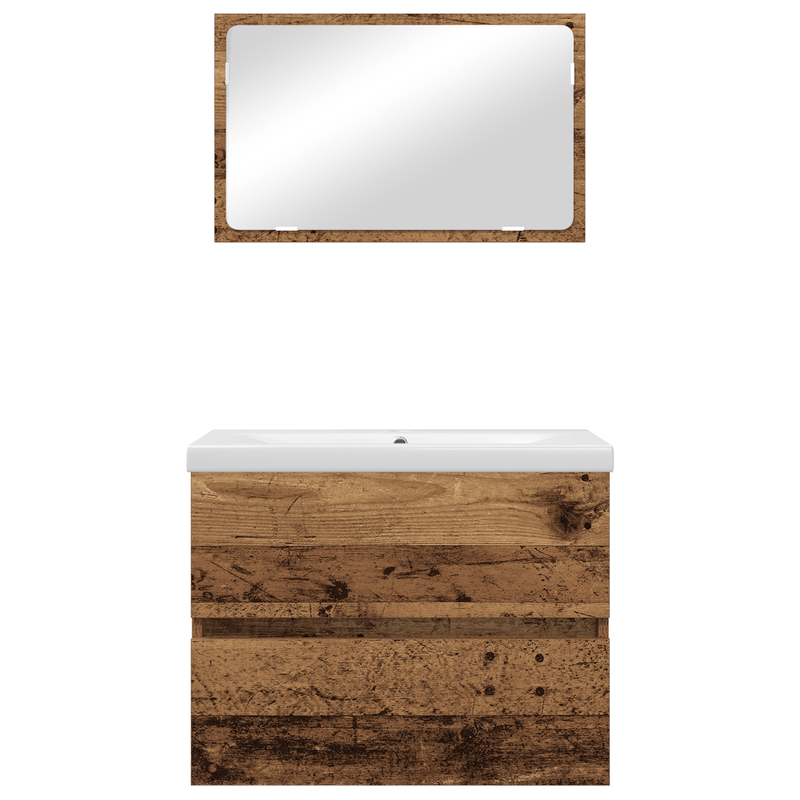 Casa si Gradina - Mobilier - Seturi de mobilier - Seturi baie - Set de mobilier pentru baie 3 pcs Lemn vechi 60 x 38.5 x 45 cm - Infinity.ro