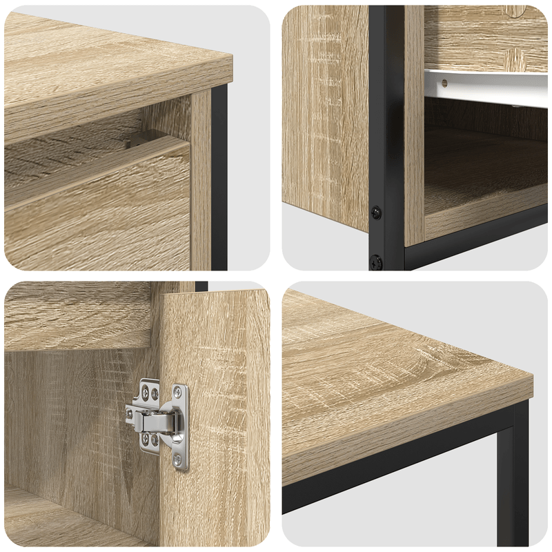 Casa si Gradina - Mobilier - Mobilier baie - Corpuri baie - Set de mobilier pentru baie  2 piese din lemn ingineresc sonoma - Infinity.ro