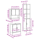 Casa si Gradina - Mobilier - Seturi de mobilier - Seturi baie - Set de Mobilier pentru Baie 3 Piese Stejar Artisan Lemn Stratificat - Infinity.ro