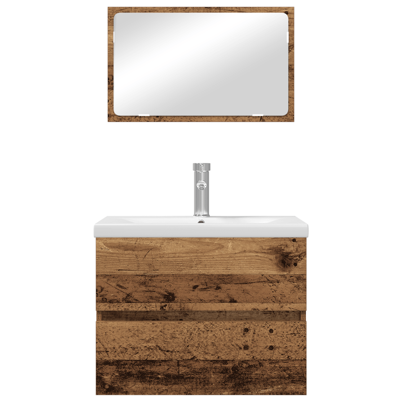 Casa si Gradina - Mobilier - Seturi de mobilier - Seturi baie - Set de mobilier pentru baie 3 pcs Lemn vechi 60 x 38.5 x 45 cm - Infinity.ro