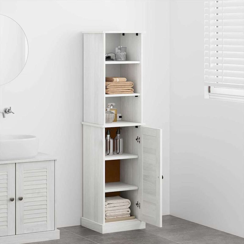 Casa si Gradina - Mobilier - Mobilier baie - Corpuri baie - Set de mobilier pentru baie 2 pcs Maro si alb 37 x 34 x 150 cm - Infinity.ro