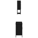Casa si Gradina - Mobilier - Seturi de mobilier - Seturi baie - Set de mobilier pentru baie 2 piese in stejar negru din lemn prelucrat - Infinity.ro