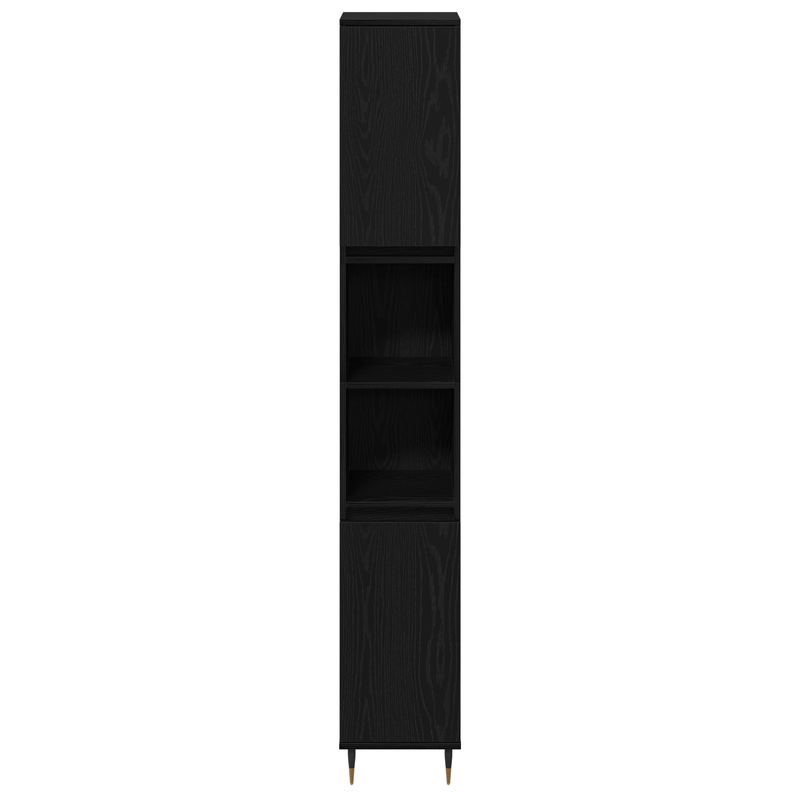 Casa si Gradina - Mobilier - Seturi de mobilier - Seturi baie - Set de Mobilier pentru Baie de 3 Piese Negru Stejar Lemn Stratificat - Infinity.ro