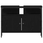 Casa si Gradina - Mobilier - Seturi de mobilier - Seturi baie - Set de mobilier pentru baie din 3 piese, lemn ingineresc, stejar negru - Infinity.ro