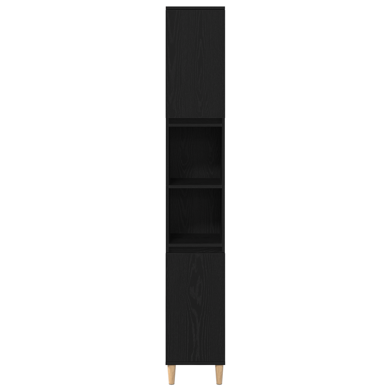 Casa si Gradina - Mobilier - Seturi de mobilier - Seturi baie - Set de Mobilier pentru Baie din 3 Piese Stejar Negru Lemn Prelucrat - Infinity.ro