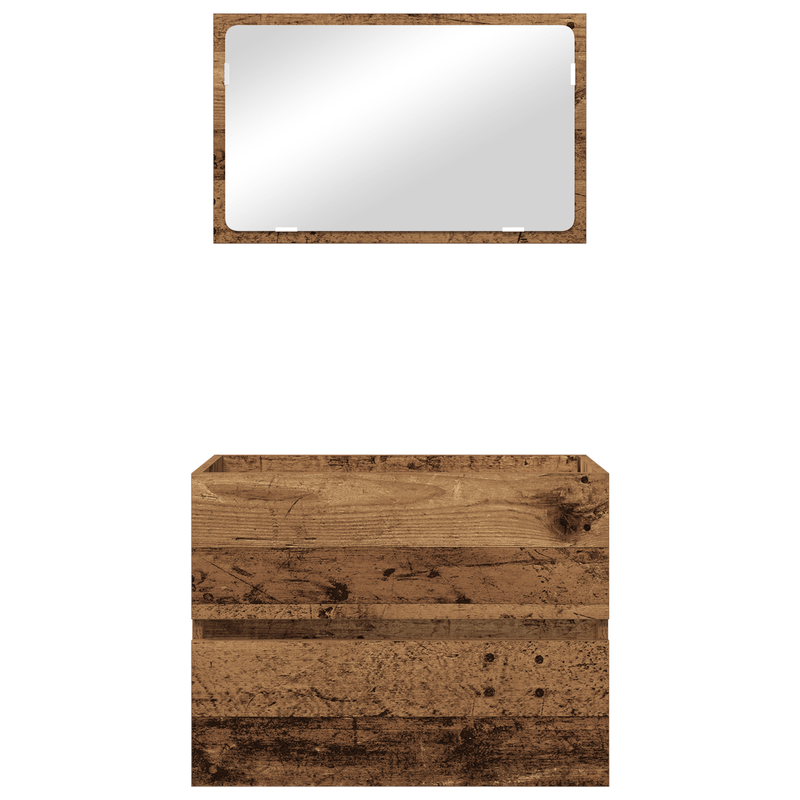 Casa si Gradina - Mobilier - Seturi de mobilier - Seturi baie - Set de Mobilier pentru Baie 2 Piese Lemn Vechi Lemn Prelucrat - Infinity.ro