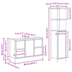 Casa si Gradina - Mobilier - Mobilier baie - Corpuri baie - Set de mobilier pentru baie 2 piese  Gri Sonoma din lemn prelucrat - Infinity.ro