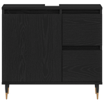 Casa si Gradina - Mobilier - Seturi de mobilier - Seturi baie - Set de Mobilier pentru Baie de 3 Piese Negru Stejar Lemn Stratificat - Infinity.ro