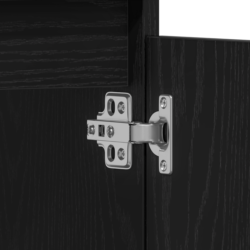 Casa si Gradina - Mobilier - Seturi de mobilier - Seturi baie - Set de Mobilier pentru Baie 3 Piese Stejar Negru din Lemn Ingineresc - Infinity.ro