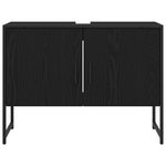 Casa si Gradina - Mobilier - Seturi de mobilier - Seturi baie - Set de Mobilier pentru Baie 3 Piese Negru Stejar Lemn Prelucrat - Infinity.ro