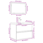 Casa si Gradina - Mobilier - Seturi de mobilier - Seturi baie - Set de mobilier pentru baie 3 pcs stejar artizanal - Infinity.ro