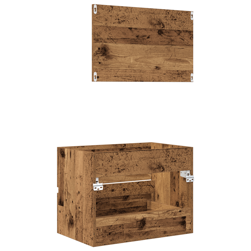 Casa si Gradina - Mobilier - Seturi de mobilier - Seturi baie - Set de Mobilier pentru Baie 2 Piese Lemn Vechi Lemn Prelucrat - Infinity.ro
