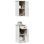 Casa si Gradina - Mobilier - Mobilier baie - Corpuri baie - Set de mobilier pentru baie 2 pcs Maro si alb 37 x 34 x 80 cm - Infinity.ro