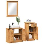 Casa si Gradina - Mobilier - Seturi de mobilier - Seturi baie - Set de mobilier pentru baie 3 pcs Maro 37 x 34 x 80 cm - Infinity.ro