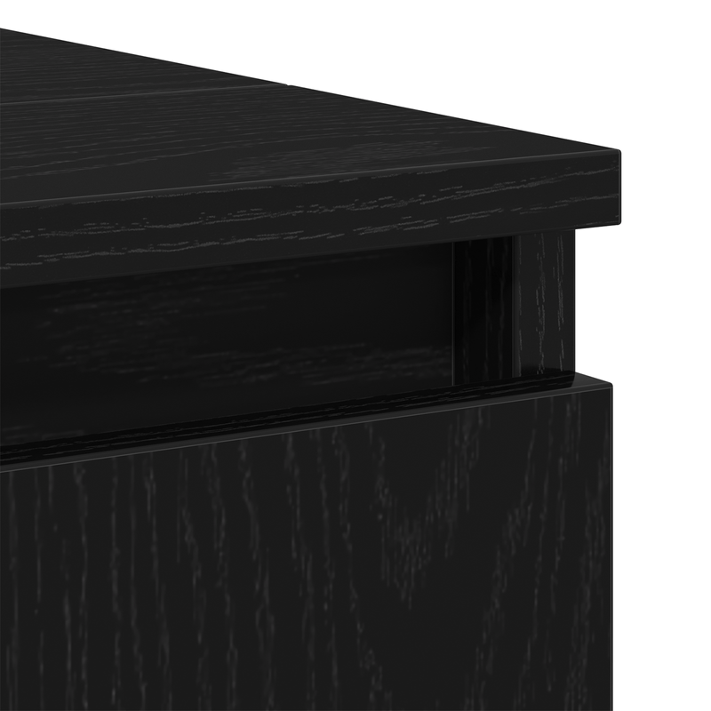 Casa si Gradina - Mobilier - Seturi de mobilier - Seturi baie - Set de Mobilier pentru Baie din 3 Piese Stejar Negru Lemn Prelucrat - Infinity.ro