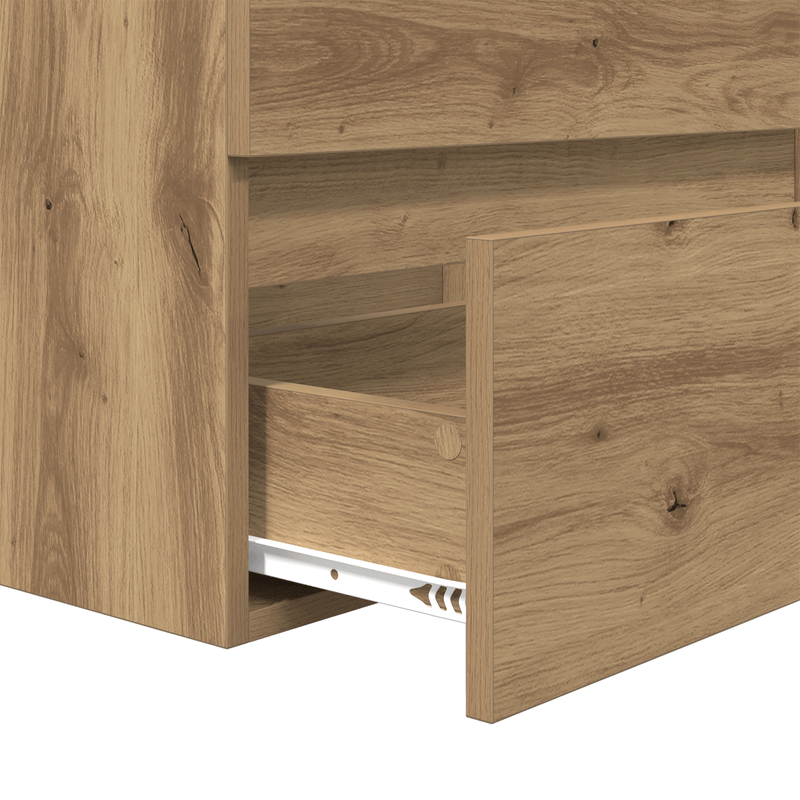 Casa si Gradina - Mobilier - Seturi de mobilier - Seturi baie - Set de mobilier pentru baie cu depozitare cu oglinda 3 pcs Stejar negru - Infinity.ro