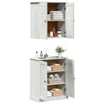Casa si Gradina - Mobilier - Mobilier baie - Corpuri baie - Set de mobilier pentru baie 2 pcs Maro 67.5 x 34 x 80 cm - Infinity.ro