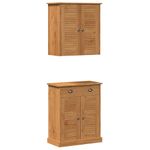 Casa si Gradina - Mobilier - Mobilier baie - Corpuri baie - Set de mobilier pentru baie 2 pcs Maro 67.5 x 34 x 80 cm - Infinity.ro