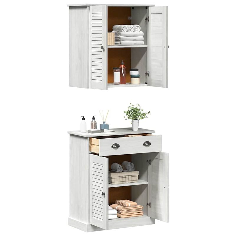 Casa si Gradina - Mobilier - Mobilier baie - Corpuri baie - Set de mobilier pentru baie 2 pcs Maro 67.5 x 34 x 80 cm - Infinity.ro