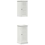 Casa si Gradina - Mobilier - Mobilier baie - Corpuri baie - Set de mobilier pentru baie cu raft cu depozitare cu usa 2 pcs alb antichizat - Infinity.ro