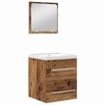 Casa si Gradina - Mobilier - Seturi de mobilier - Seturi baie - Set de mobilier pentru baie 2 pcs Lemn vechi 41 x 38.5 x 48 cm - Infinity.ro