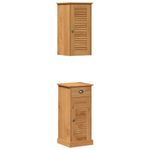 Casa si Gradina - Mobilier - Mobilier baie - Corpuri baie - Set de mobilier pentru baie 2 pcs Marou si Marou miere - Infinity.ro