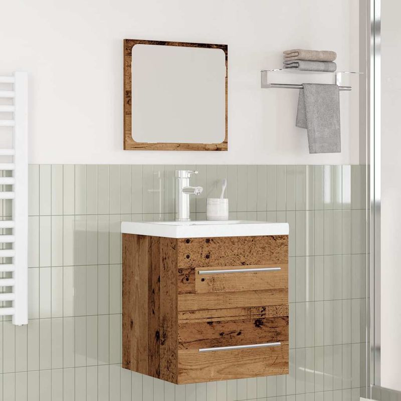 Casa si Gradina - Mobilier - Seturi de mobilier - Seturi baie - Set de mobilier pentru baie 2 pcs Lemn vechi 41 x 38.5 x 48 cm - Infinity.ro