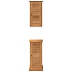 Casa si Gradina - Mobilier - Mobilier baie - Corpuri baie - Set de mobilier pentru baie cu raft 2 pcs Marou si Marou miere - Infinity.ro
