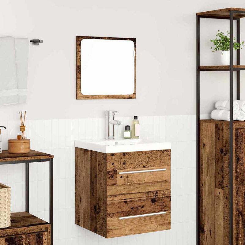 Casa si Gradina - Mobilier - Seturi de mobilier - Seturi baie - Set de mobilier pentru baie 2 pcs Lemn vechi 41 x 38.5 x 48 cm - Infinity.ro