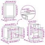 Casa si Gradina - Mobilier - Seturi de mobilier - Seturi baie - Set de mobilier pentru baie 3 pcs Maro 37 x 34 x 80 cm - Infinity.ro