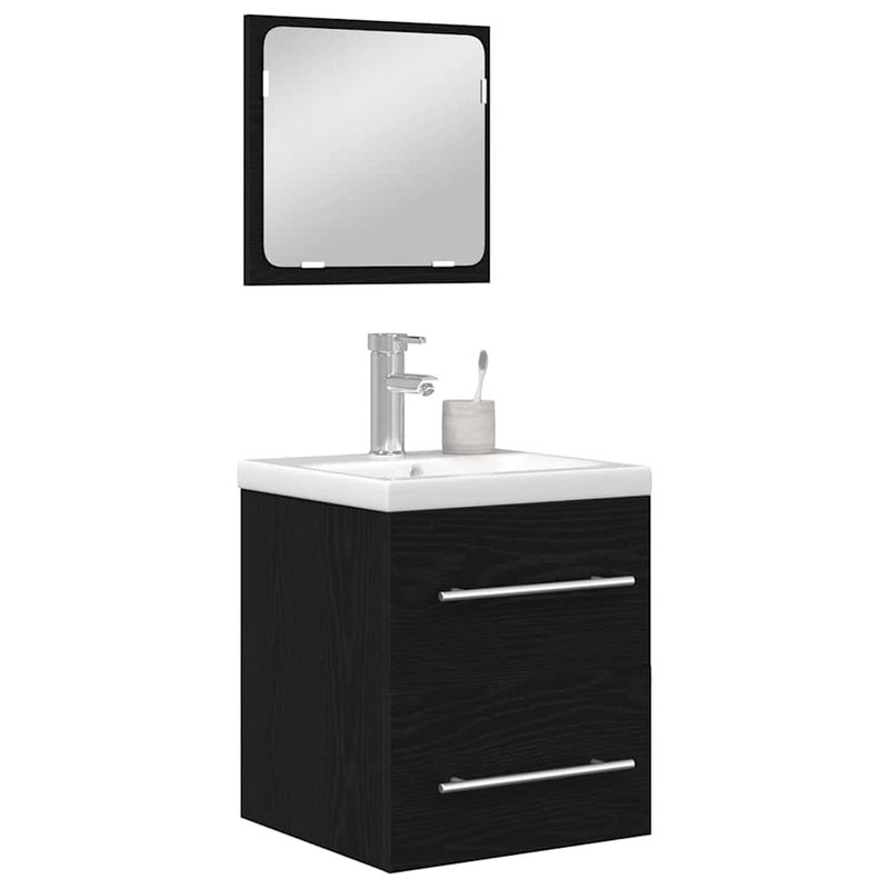 Casa si Gradina - Mobilier - Seturi de mobilier - Seturi baie - Set de mobilier pentru baie Pe perete 2 pcs stejar artizanal - Infinity.ro