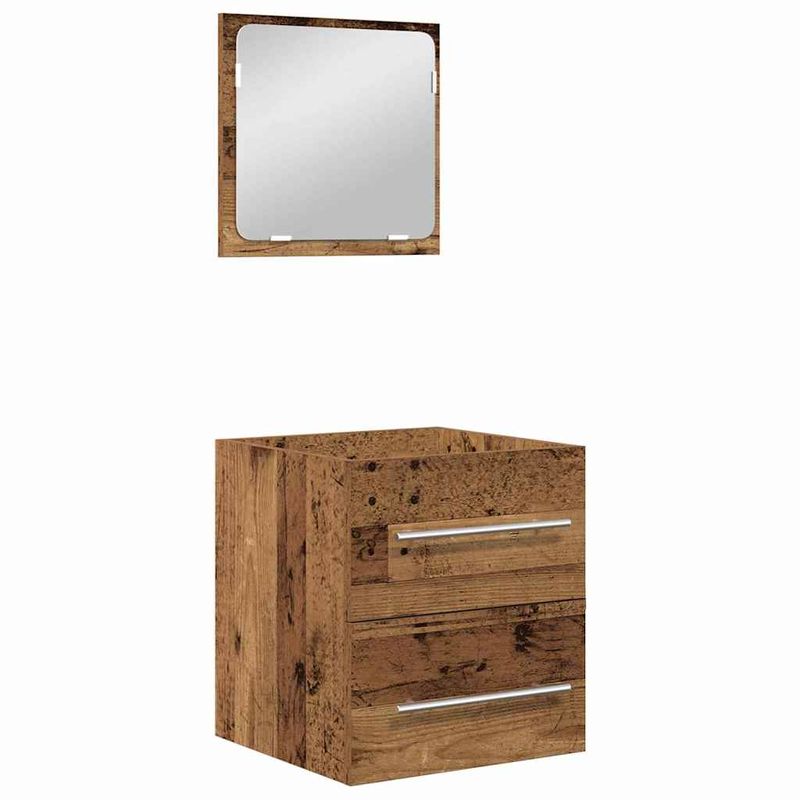 Casa si Gradina - Mobilier - Seturi de mobilier - Seturi baie - Set de mobilier pentru baie 2 pcs Lemn vechi 41 x 38.5 x 48 cm - Infinity.ro