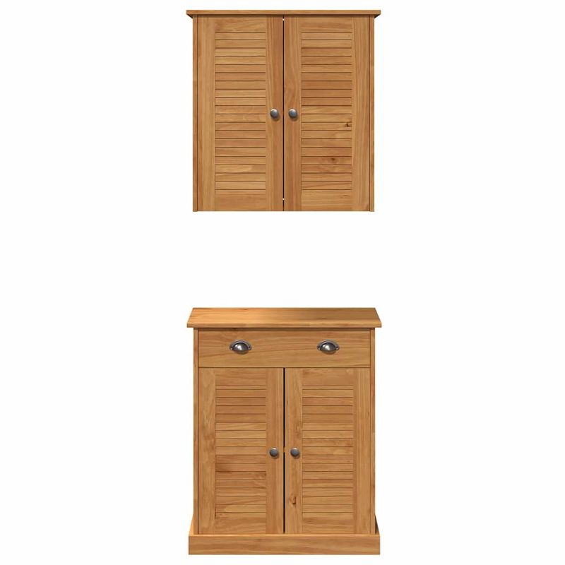 Casa si Gradina - Mobilier - Mobilier baie - Corpuri baie - Set de mobilier pentru baie 2 pcs Maro 67.5 x 34 x 80 cm - Infinity.ro